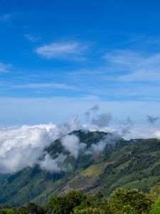 Preview wallpaper hill, slope, clouds, sky