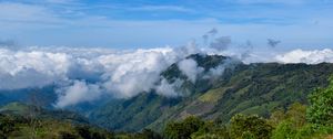 Preview wallpaper hill, slope, clouds, sky