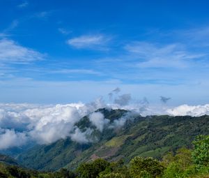 Preview wallpaper hill, slope, clouds, sky