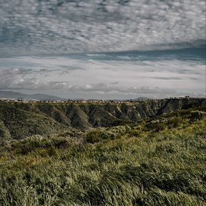 Preview wallpaper hill, slope, grass, sky