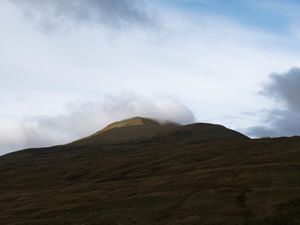 Preview wallpaper hill, slope, relief, clouds
