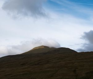 Preview wallpaper hill, slope, relief, clouds