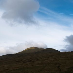 Preview wallpaper hill, slope, relief, clouds