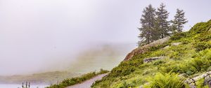 Preview wallpaper hill, slope, road, grass, nature