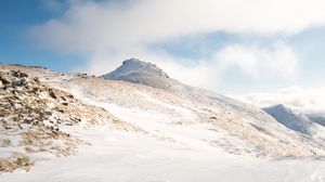 Preview wallpaper hill, slope, snow, nature