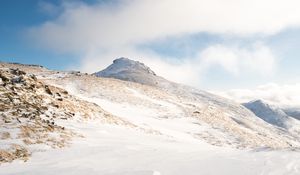 Preview wallpaper hill, slope, snow, nature