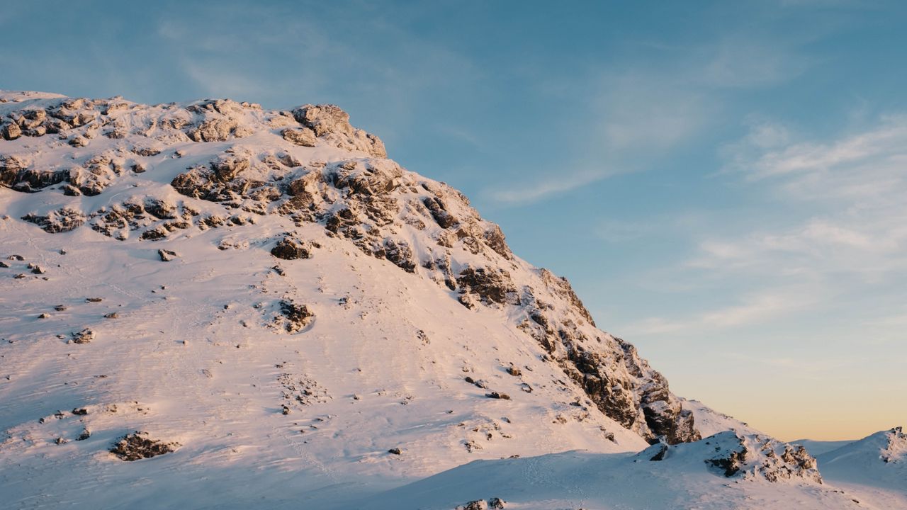 Wallpaper hill, snow, nature, winter