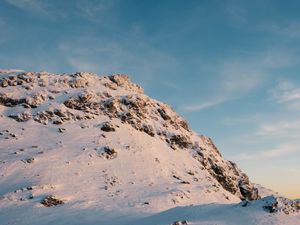 Preview wallpaper hill, snow, nature, winter