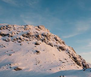 Preview wallpaper hill, snow, nature, winter