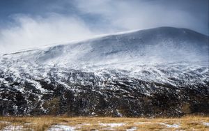 Preview wallpaper hill, snow, winter, nature