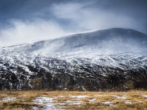 Preview wallpaper hill, snow, winter, nature