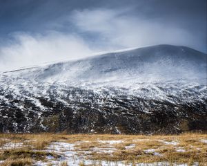 Preview wallpaper hill, snow, winter, nature