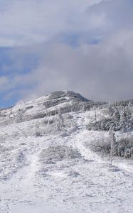 Preview wallpaper hill, snow, winter