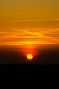 Preview wallpaper hill, sunset, sun, dark