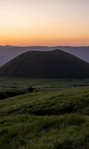 Preview wallpaper hill, valley, grass, landscape