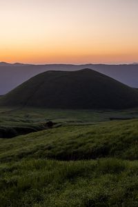 Preview wallpaper hill, valley, grass, landscape