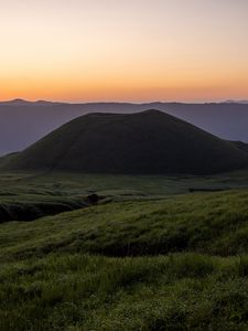 Preview wallpaper hill, valley, grass, landscape