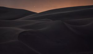 Preview wallpaper hills, desert, sand, dusk