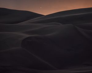 Preview wallpaper hills, desert, sand, dusk