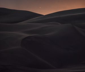 Preview wallpaper hills, desert, sand, dusk