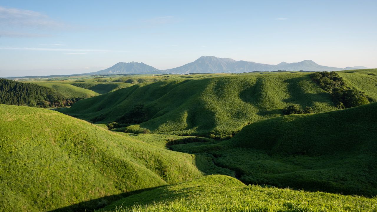 Wallpaper hills, grass, relief, landscape