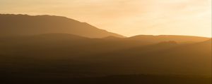 Preview wallpaper hills, grass, sunrise, light, nature