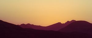 Preview wallpaper hills, landform, sunset, sky