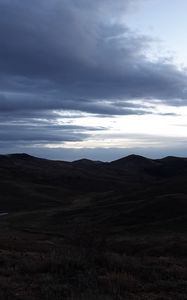 Preview wallpaper hills, landscape, evening, nature, sky