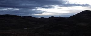 Preview wallpaper hills, landscape, evening, nature, sky