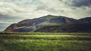 Preview wallpaper hills, mountain, grass, valley, nature