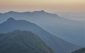 Preview wallpaper hills, mountains, forest, trees