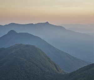 Preview wallpaper hills, mountains, forest, trees