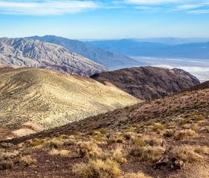 Preview wallpaper hills, mountains, landscape, nature, sky