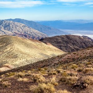 Preview wallpaper hills, mountains, landscape, nature, sky
