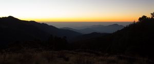 Preview wallpaper hills, mountains, landscape, sunrise