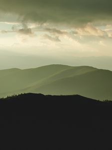 Preview wallpaper hills, mountains, nature, landscape