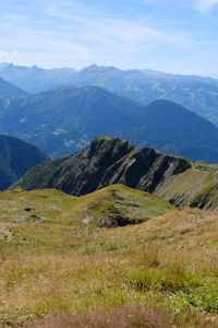 Preview wallpaper hills, mountains, peaks, landscape, nature, sky