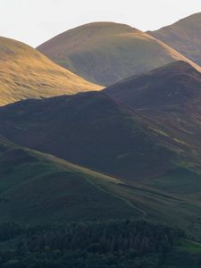 Preview wallpaper hills, mountains, relief, landscape, nature, shadow