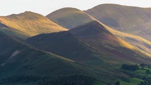 Preview wallpaper hills, mountains, relief, landscape, nature, shadow