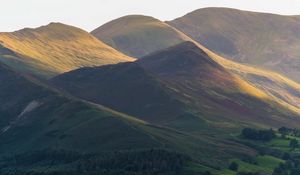 Preview wallpaper hills, mountains, relief, landscape, nature, shadow