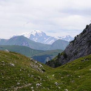 Preview wallpaper hills, mountains, snow, stones