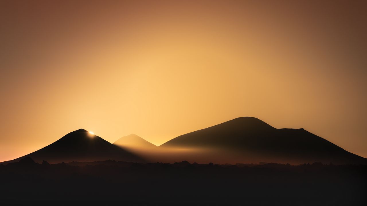 Wallpaper hills, mountains, sun, sunrise, nature