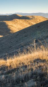 Preview wallpaper hills, path, grass, landscape, nature