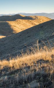 Preview wallpaper hills, path, grass, landscape, nature