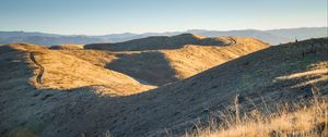 Preview wallpaper hills, path, grass, landscape, nature