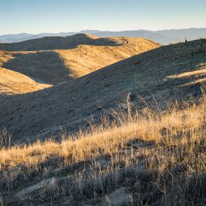 Preview wallpaper hills, path, grass, landscape, nature