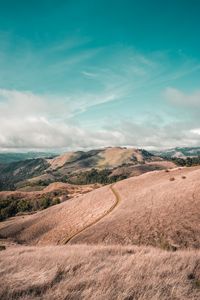 Preview wallpaper hills, road, landscape, aerial view