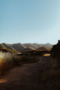 Preview wallpaper hills, road, relief, sky