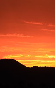 Preview wallpaper hills, silhouette, sky, evening