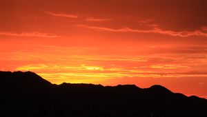 Preview wallpaper hills, silhouette, sky, evening